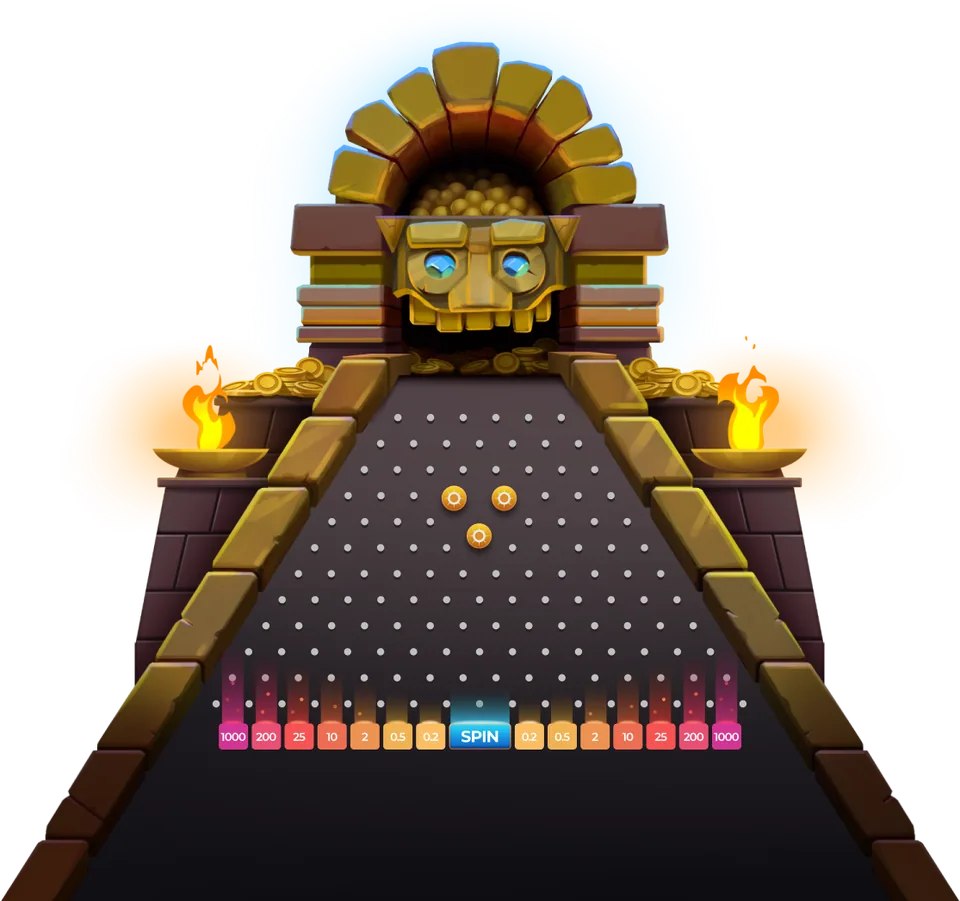 Το πεδίο του γύρου μπόνους – Plinko AZTEC